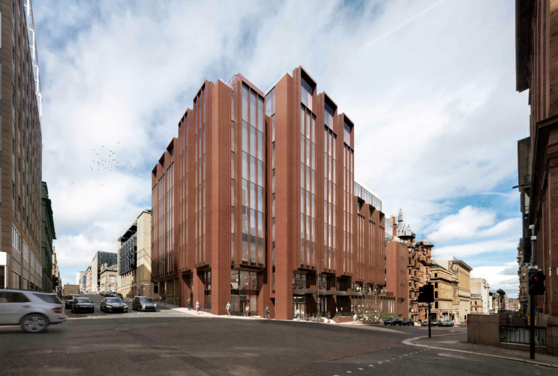Plans lodged to increased height of 150 St Vincent Street Scottish